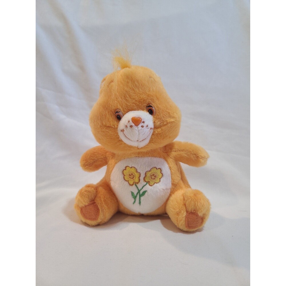 2003 Care Bear Plush Orange with Sunflowers